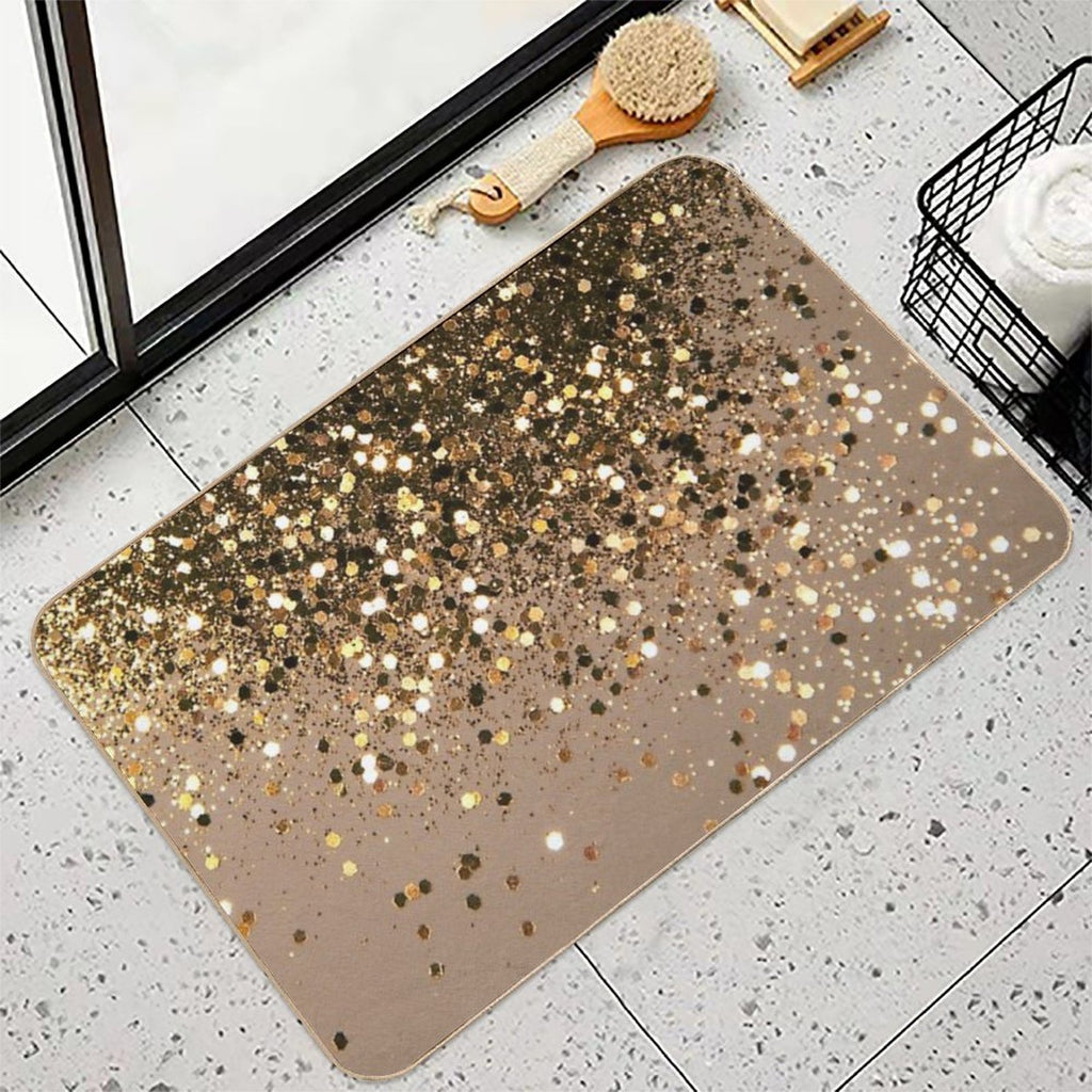 Gold Brown Glam #1 (Photo of Glitter Only - Not Reflective)  Eco-Friendly Bath Mat
