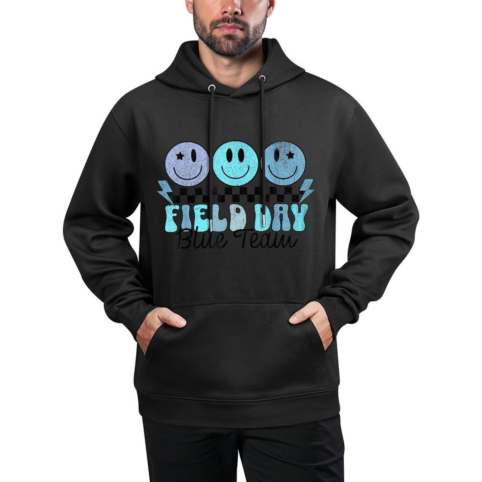Field Day Blue Team Outdoor Field Day Games for Kids Teacher Adjustable Hood Hoodie