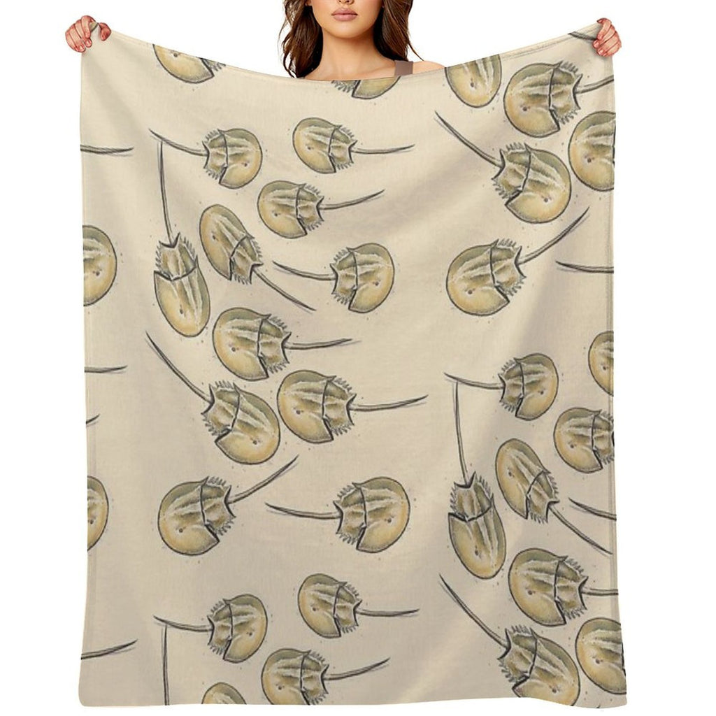 Horseshoe Crabs Multi-functional Throw Blanket