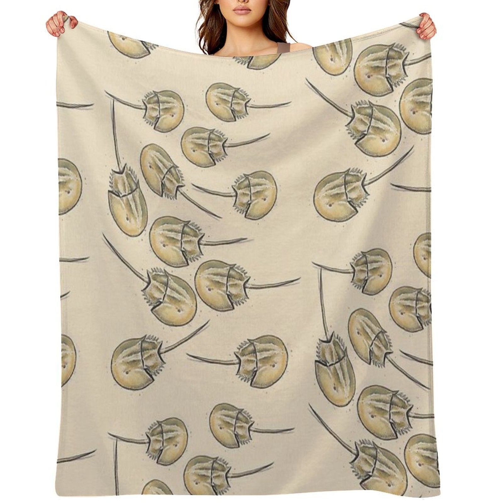 Horseshoe Crabs Multi-functional Throw Blanket