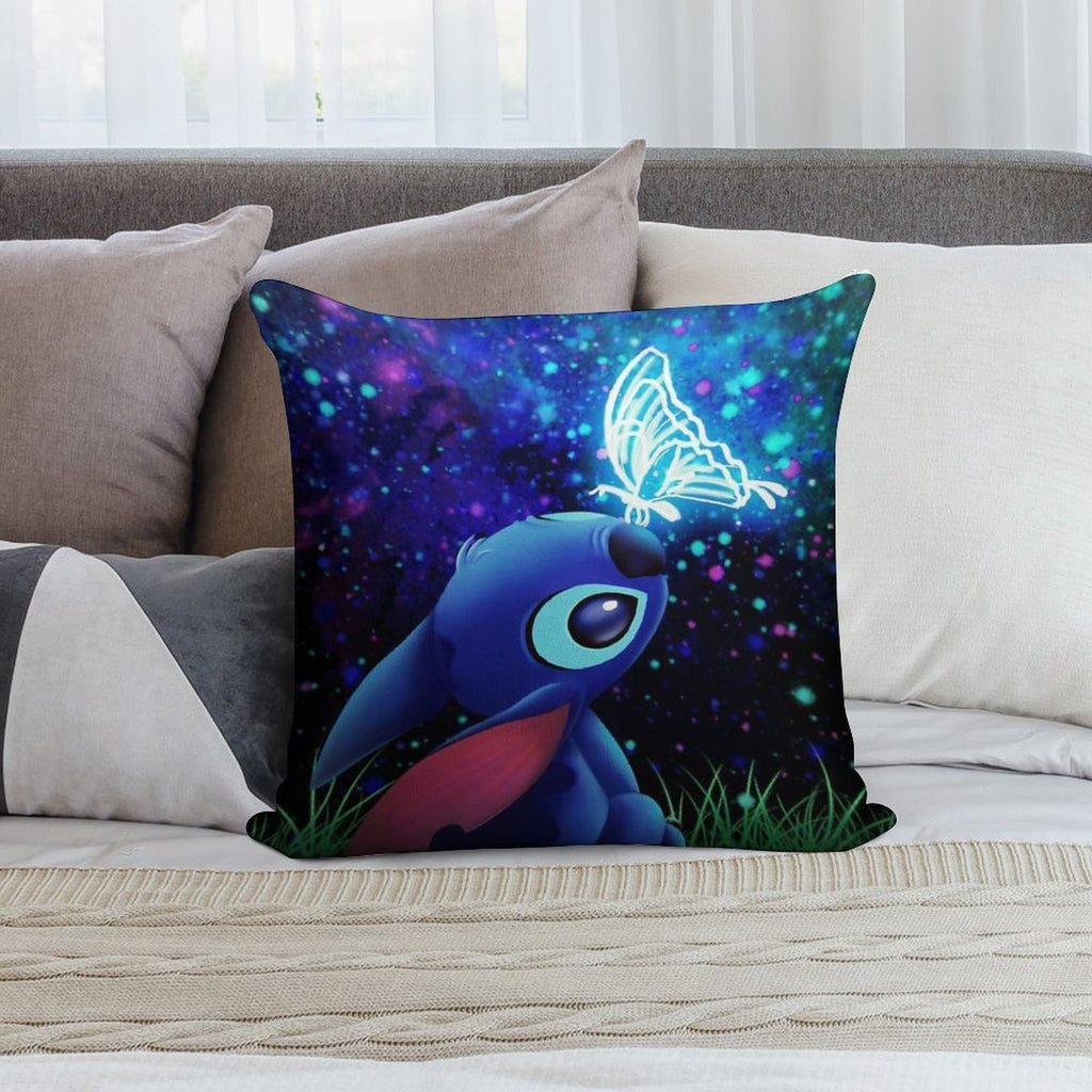 Stitch Butterfly Starry Sky Soft Shrink-Resistant Throw Pillow