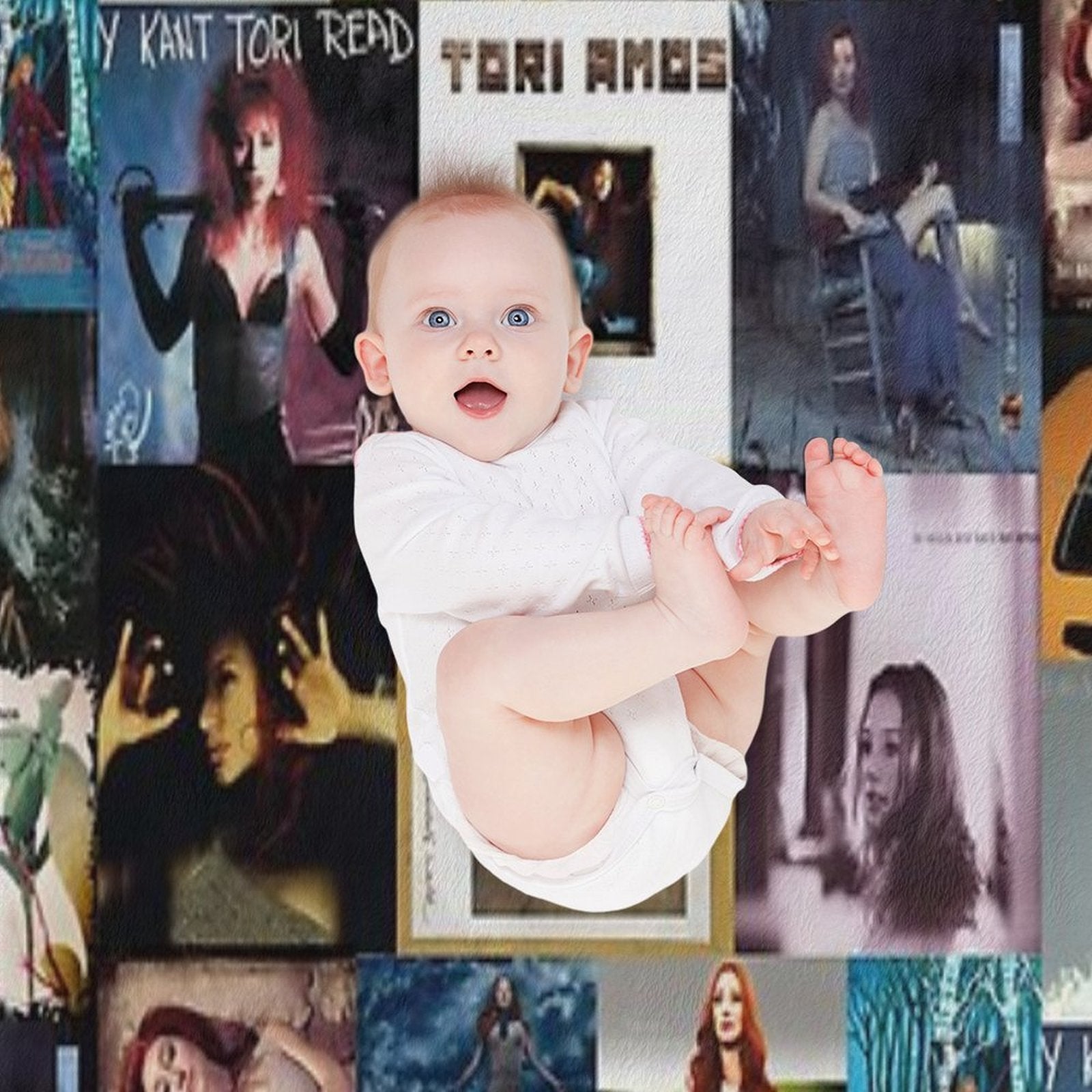Tori Amos Album Records Collage Collection Print Gift-ready Throw Blanket