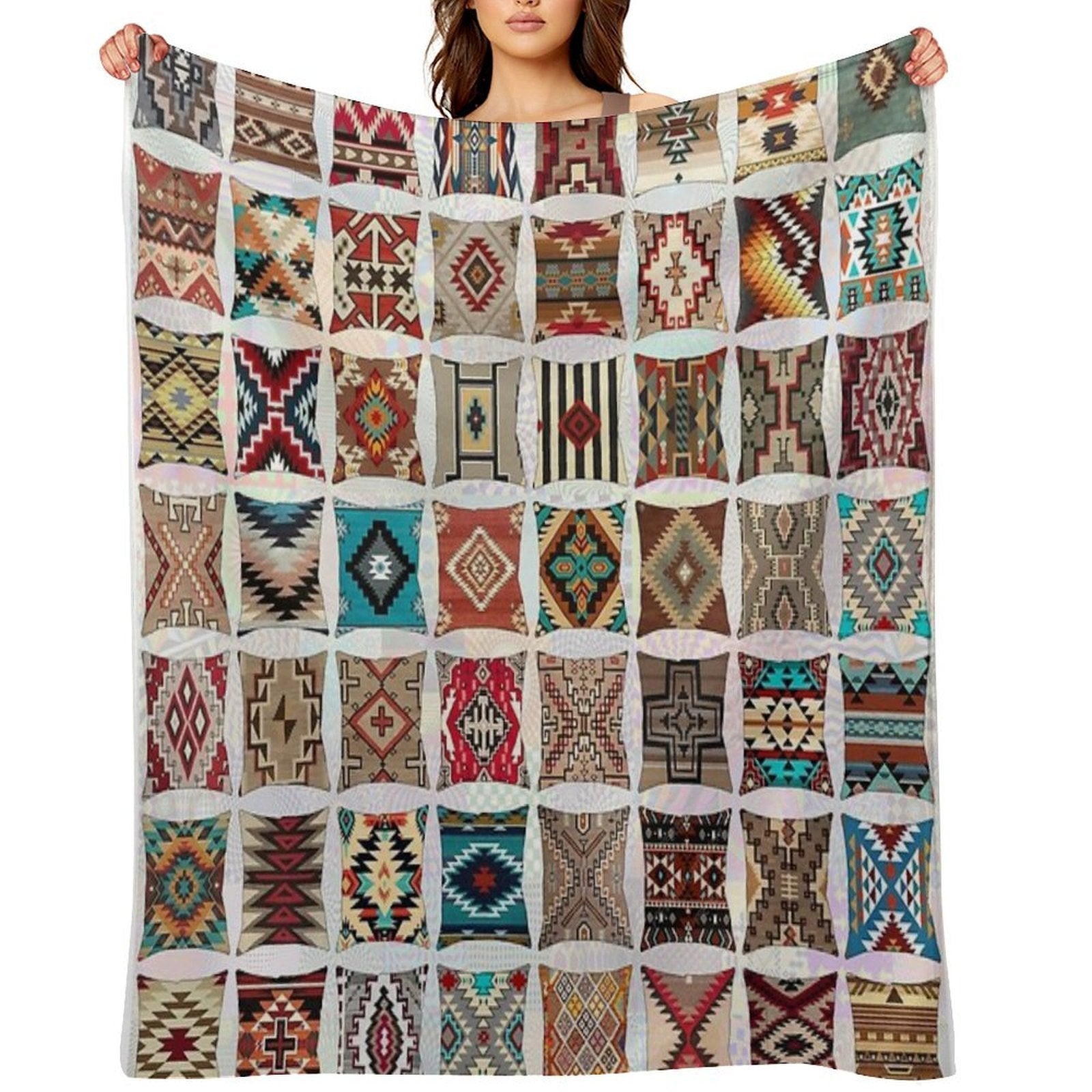 Navajo Pillows Lightweight Throw Blanket