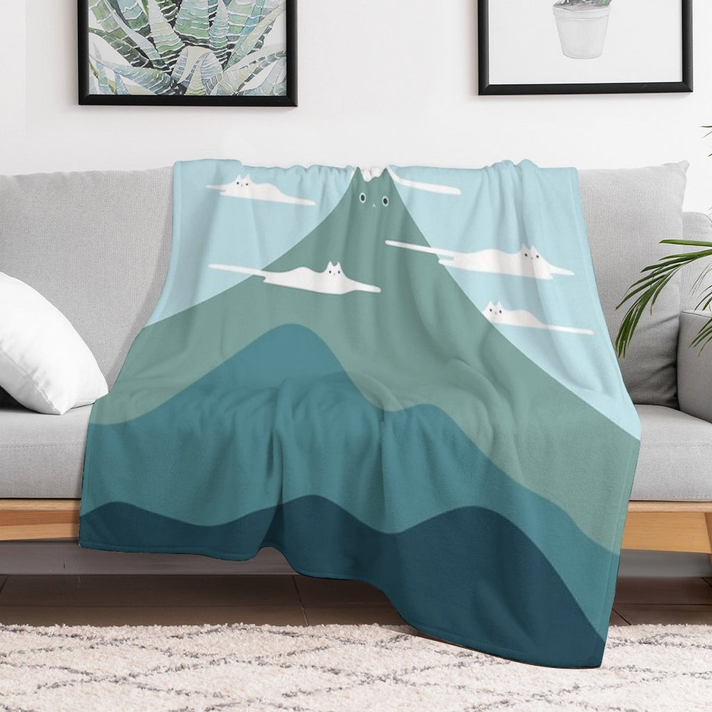Cat Landscape 72B Gift-ready Throw Blanket