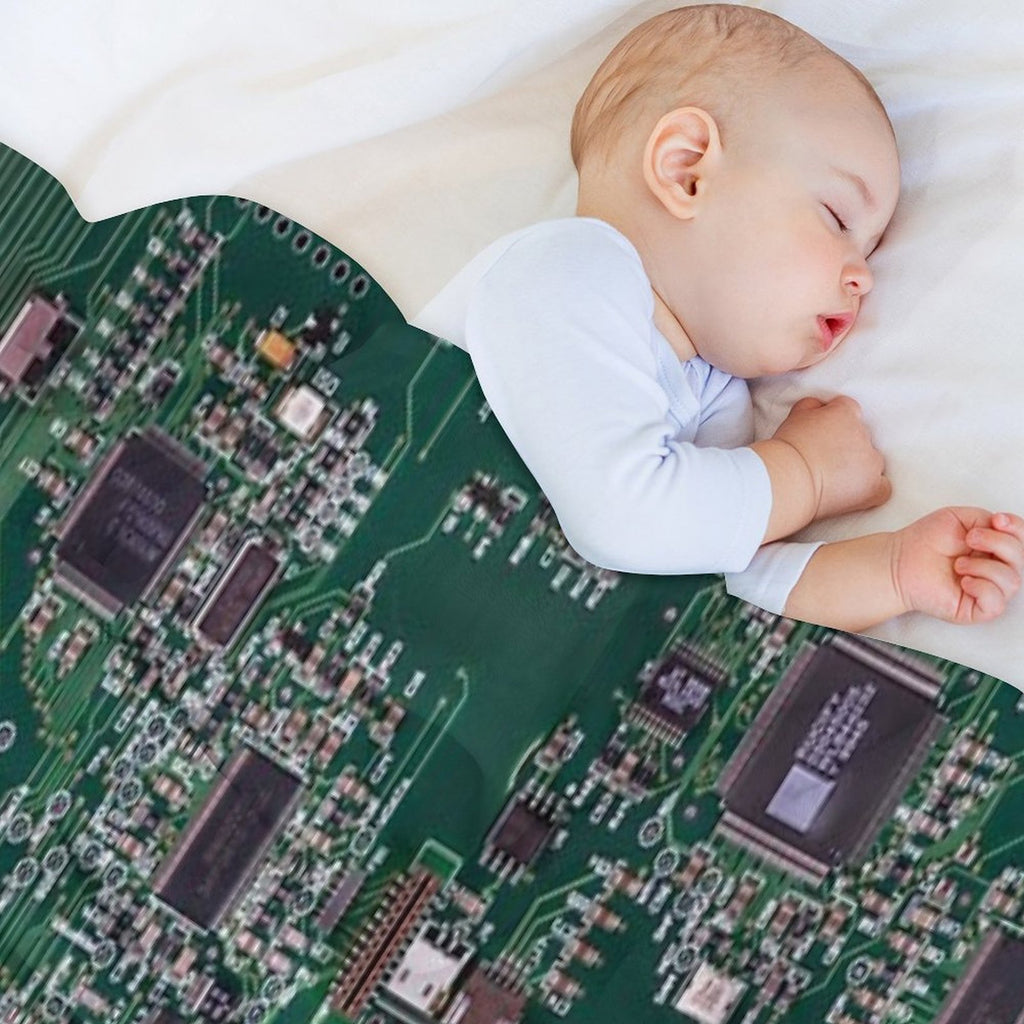 Circuit Board Gift-ready Throw Blanket