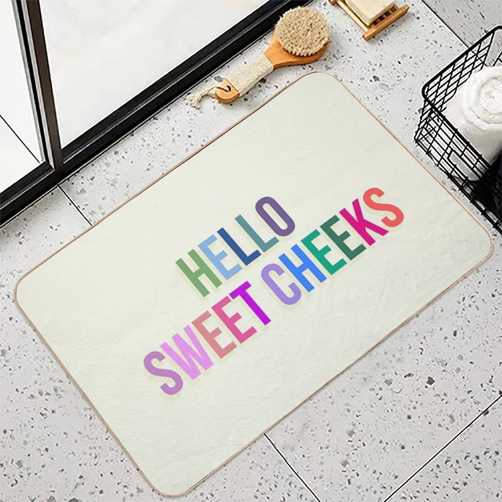 Hello Sweet Cheeks  Versatile Bath Mat