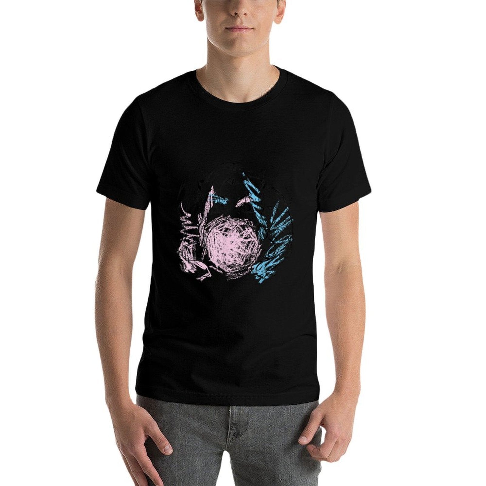 DC Comics Batman Harley Quinn Crayon Outline  Lightweight T-Shirt