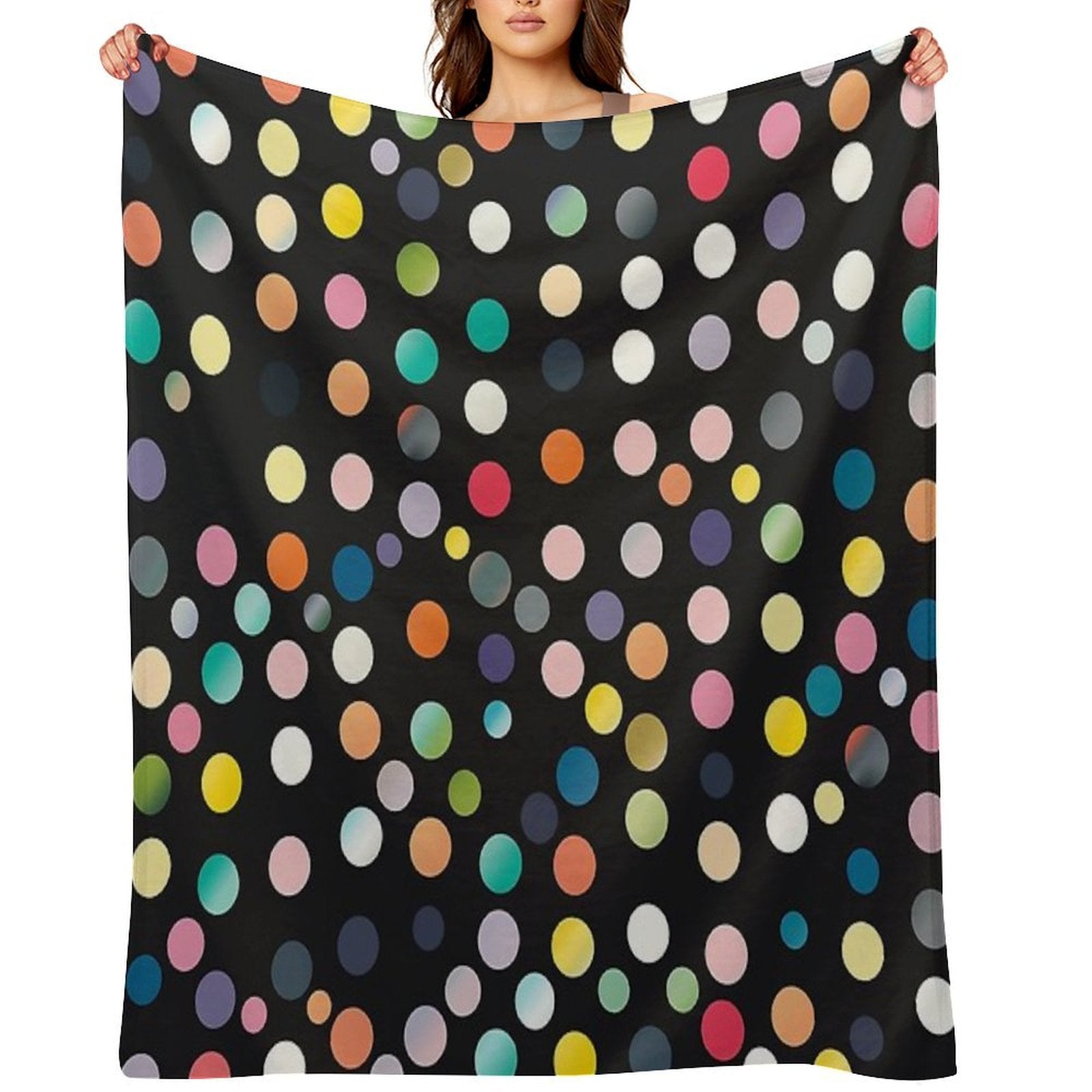 Rainbow Glitz Sustainable Throw Blanket