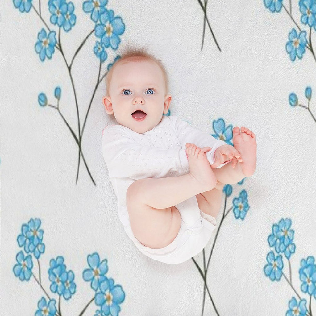 Forget Me Not Travel-friendly Throw Blanket