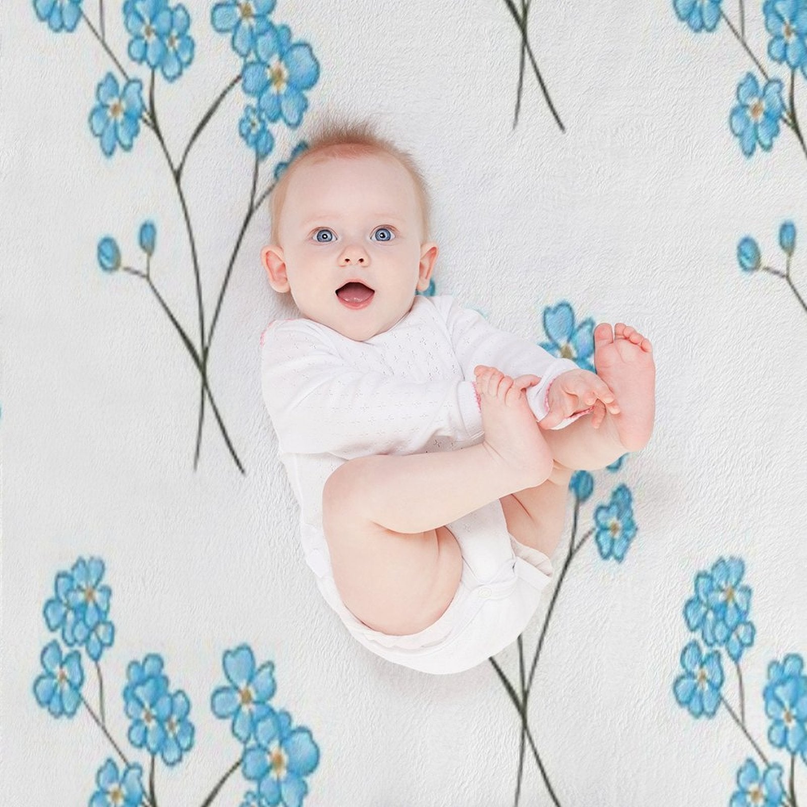 Forget Me Not Travel-friendly Throw Blanket