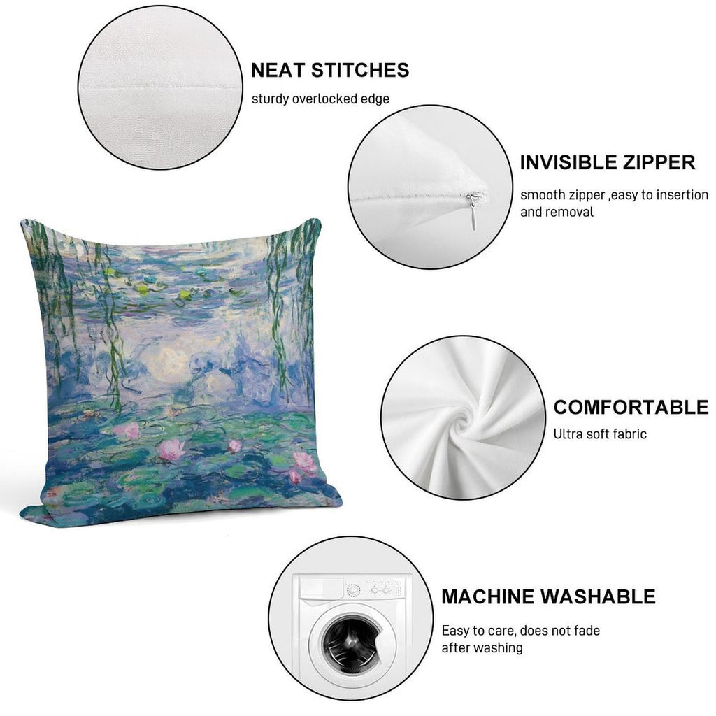 Water Lilies Claude Monet Fine Art Soft Multiple Sizes Throw Pillow