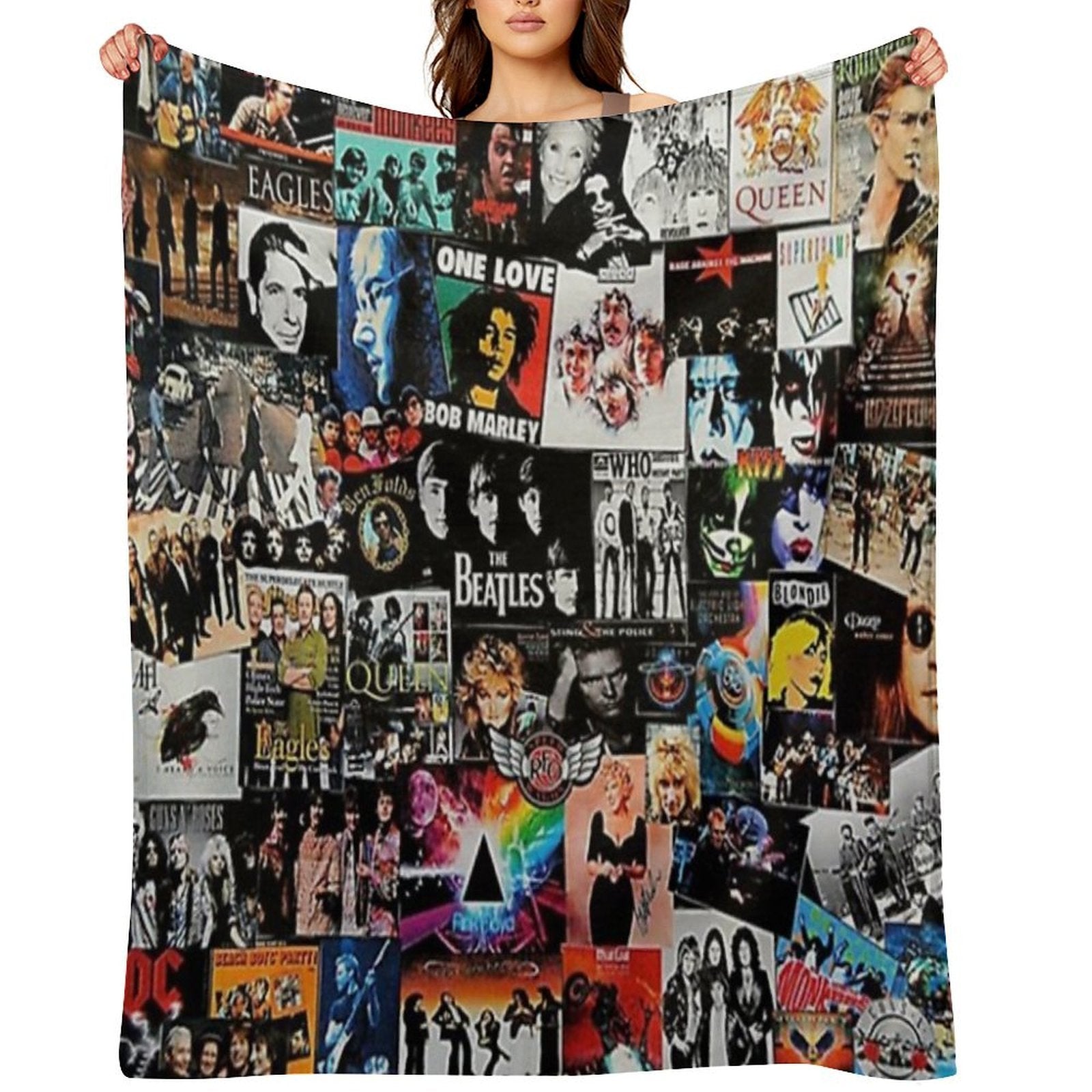 Rock Collage Shrink-resistant Throw Blanket