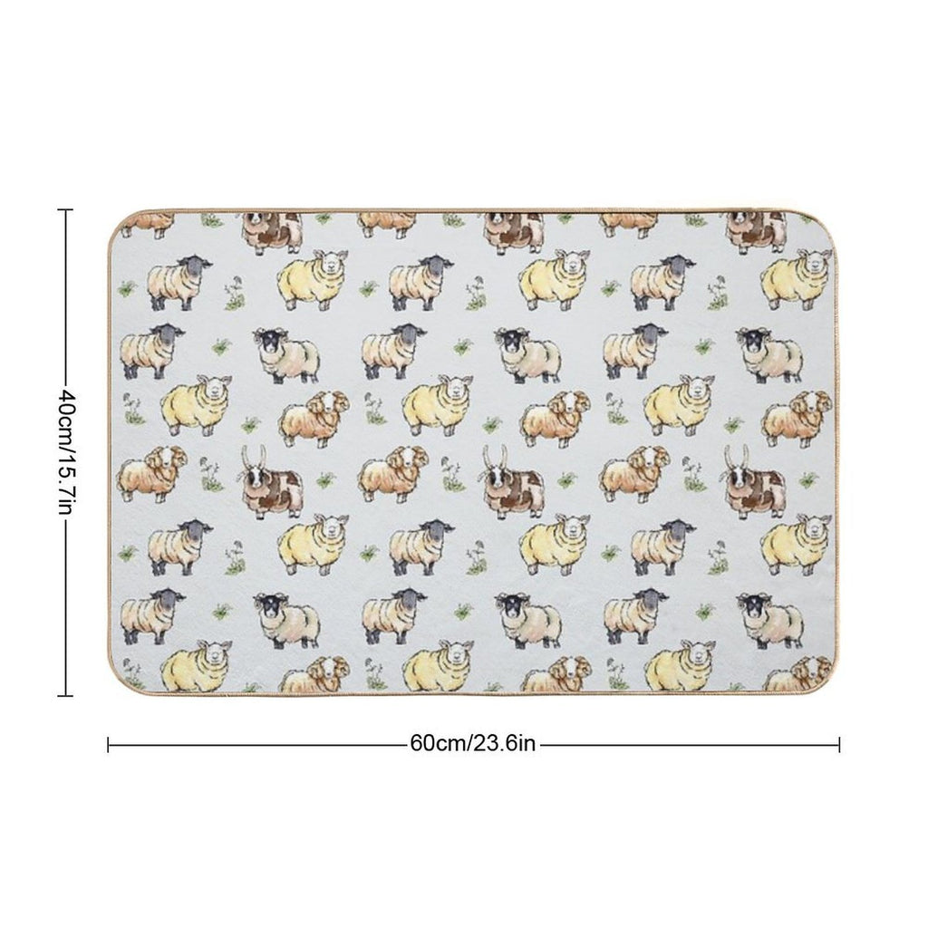 British Sheep  Odorless Bath Mat