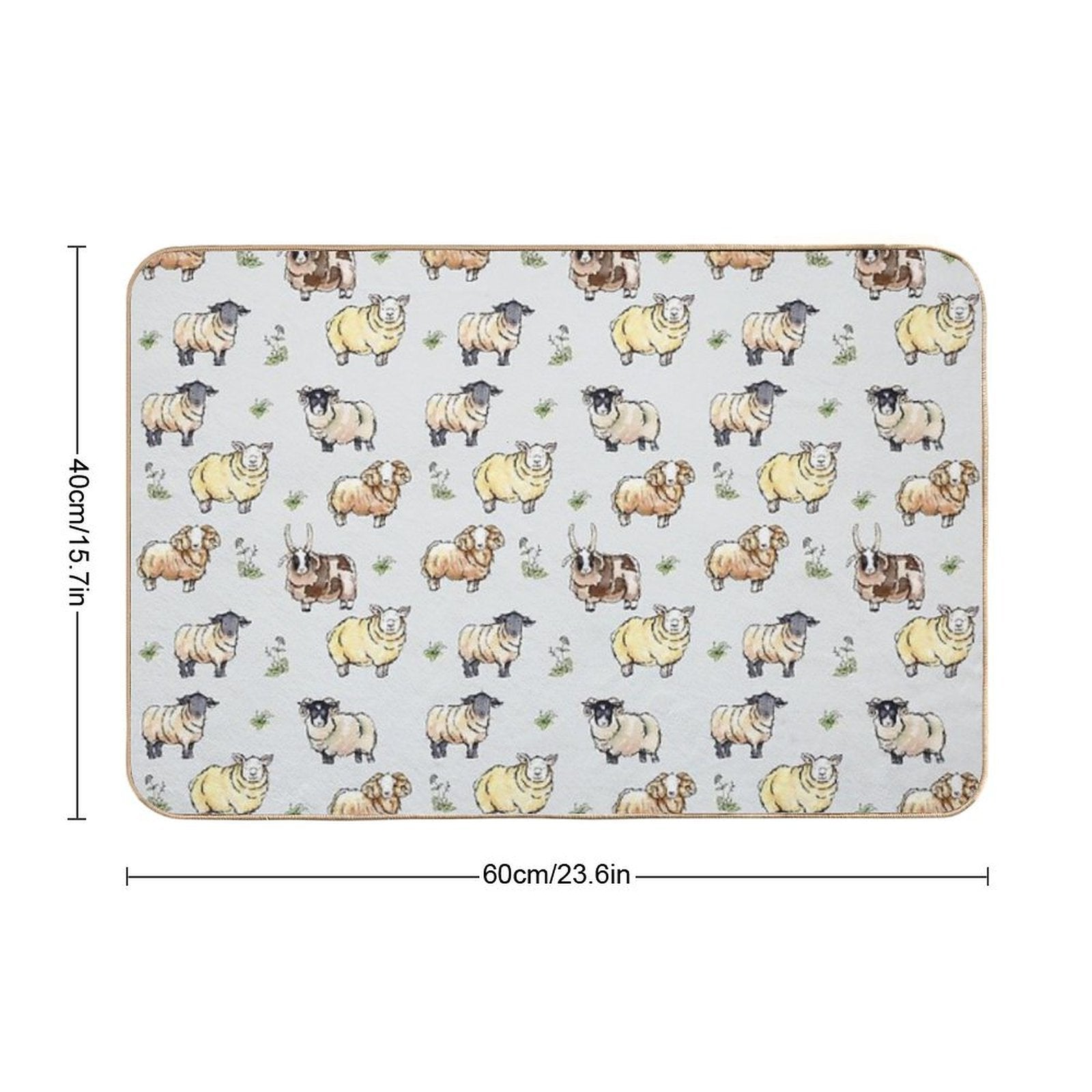 British Sheep  Odorless Bath Mat