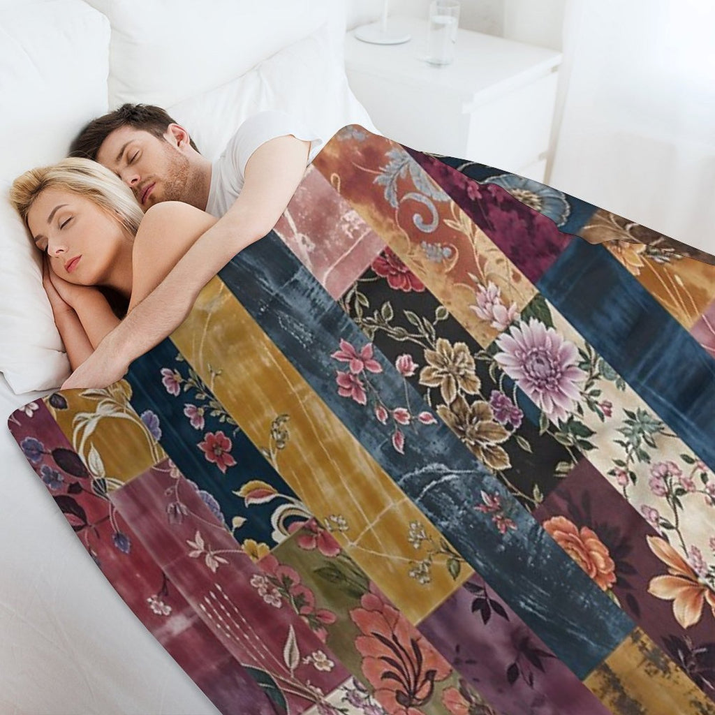 Gypsy Souk Patchwork Velvety-soft Throw Blanket