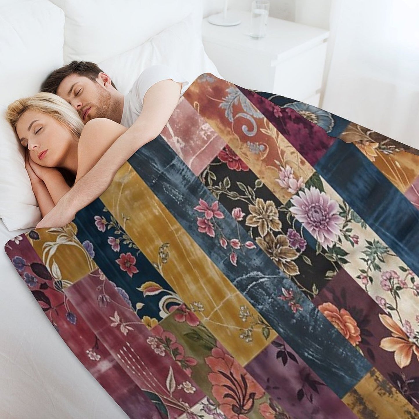 Gypsy Souk Patchwork Velvety-soft Throw Blanket