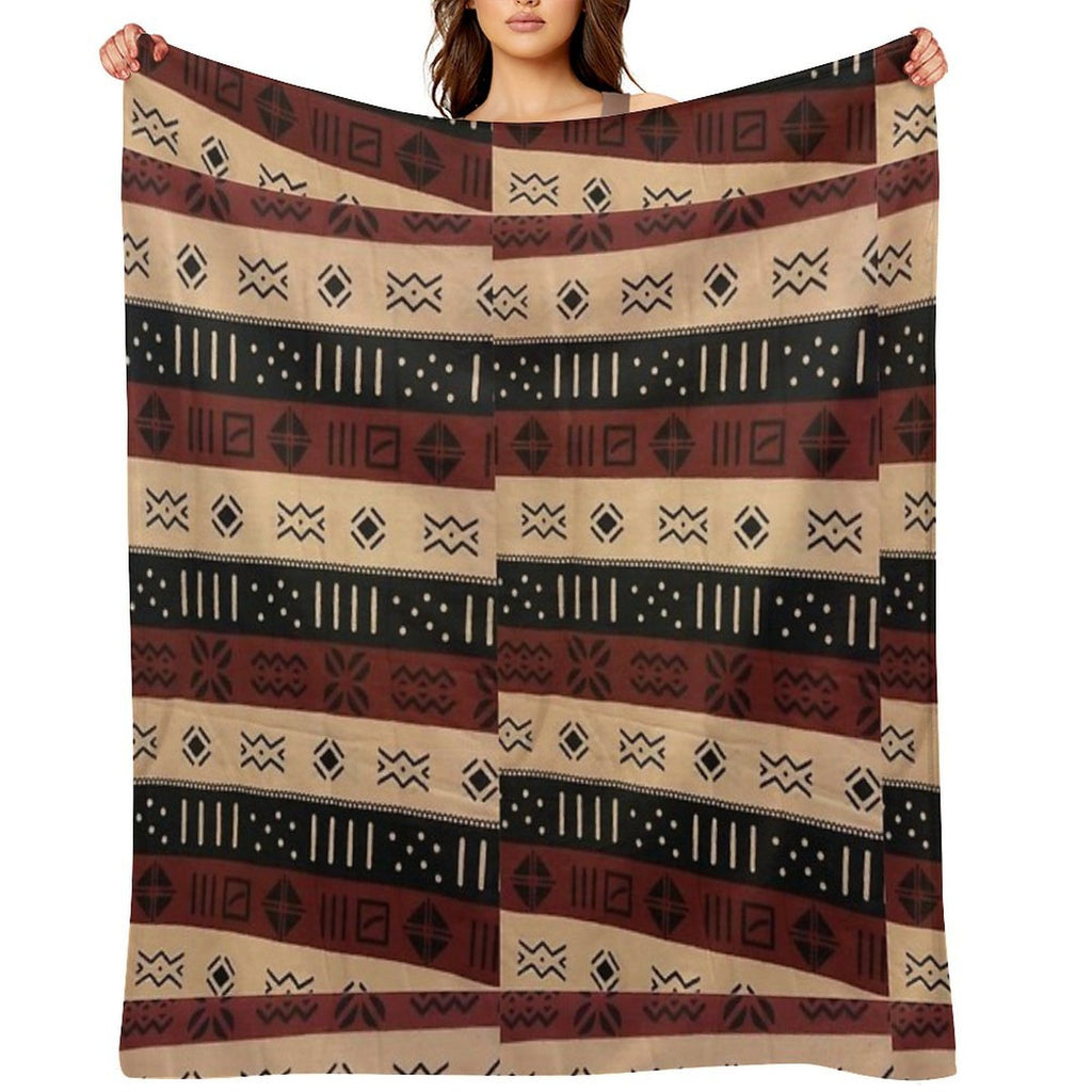 Indigenous Patterns of Earth. Designed by Amarican10. Premium Throw Blanket