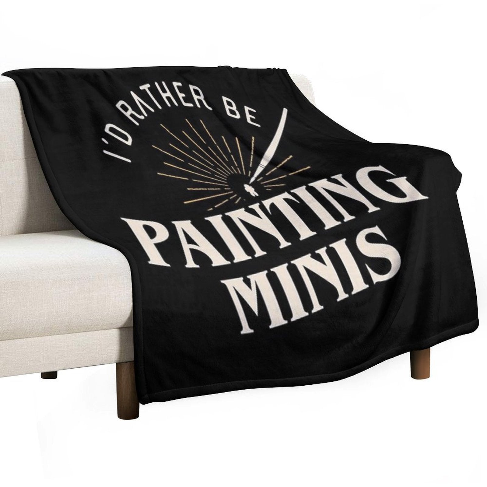 Rather Be Painting Minis Funny Wargaming Multi-functional Throw Blanket