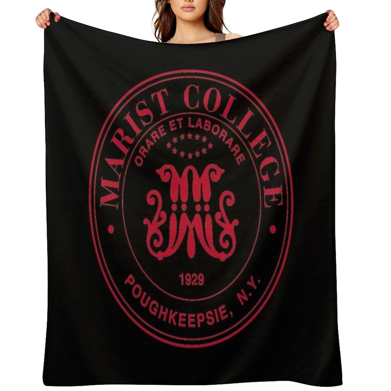 Logo Marist College Wrinkle-free Throw Blanket