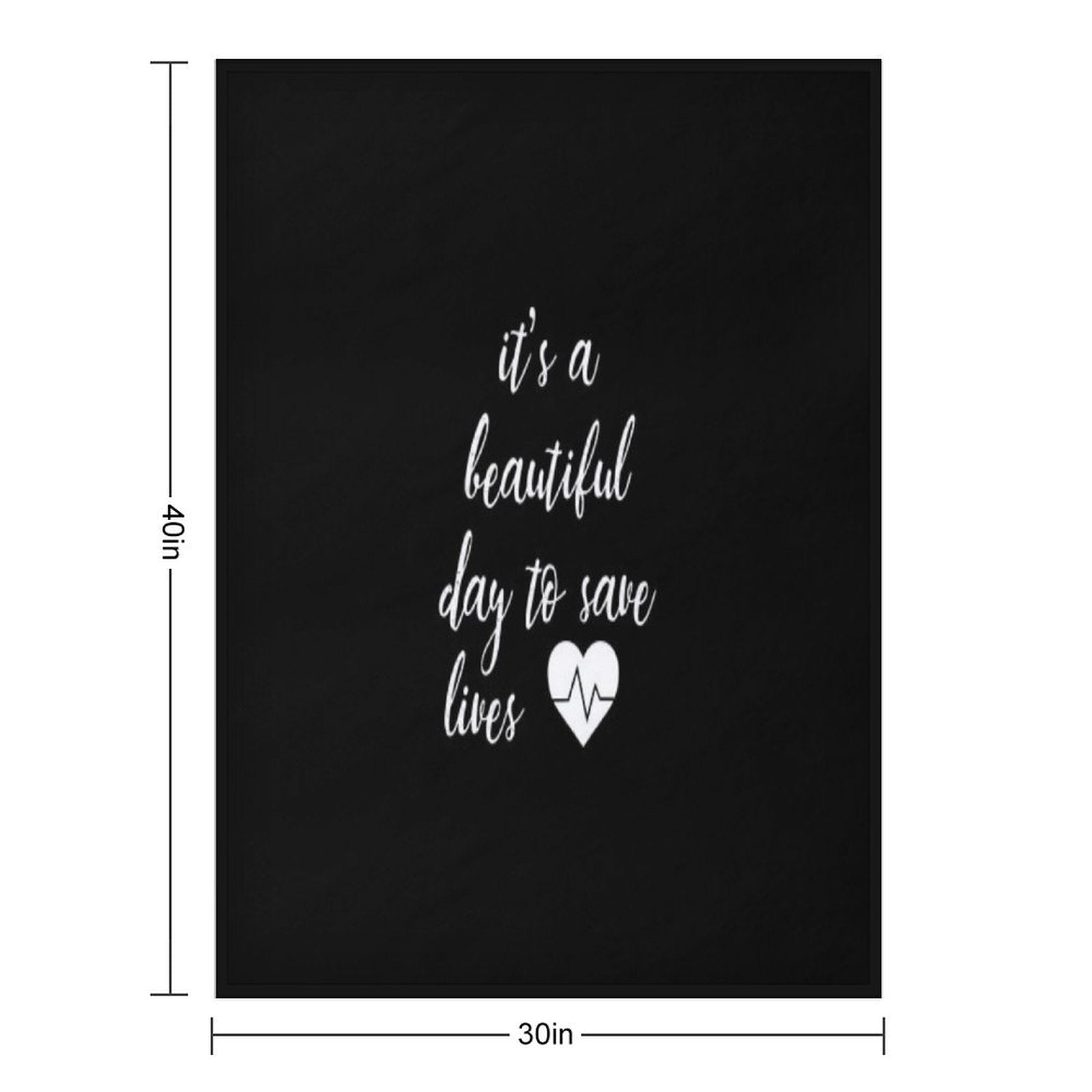 It's A Beautiful Day to Save Lives Quote of Grey's Premium Throw Blanket
