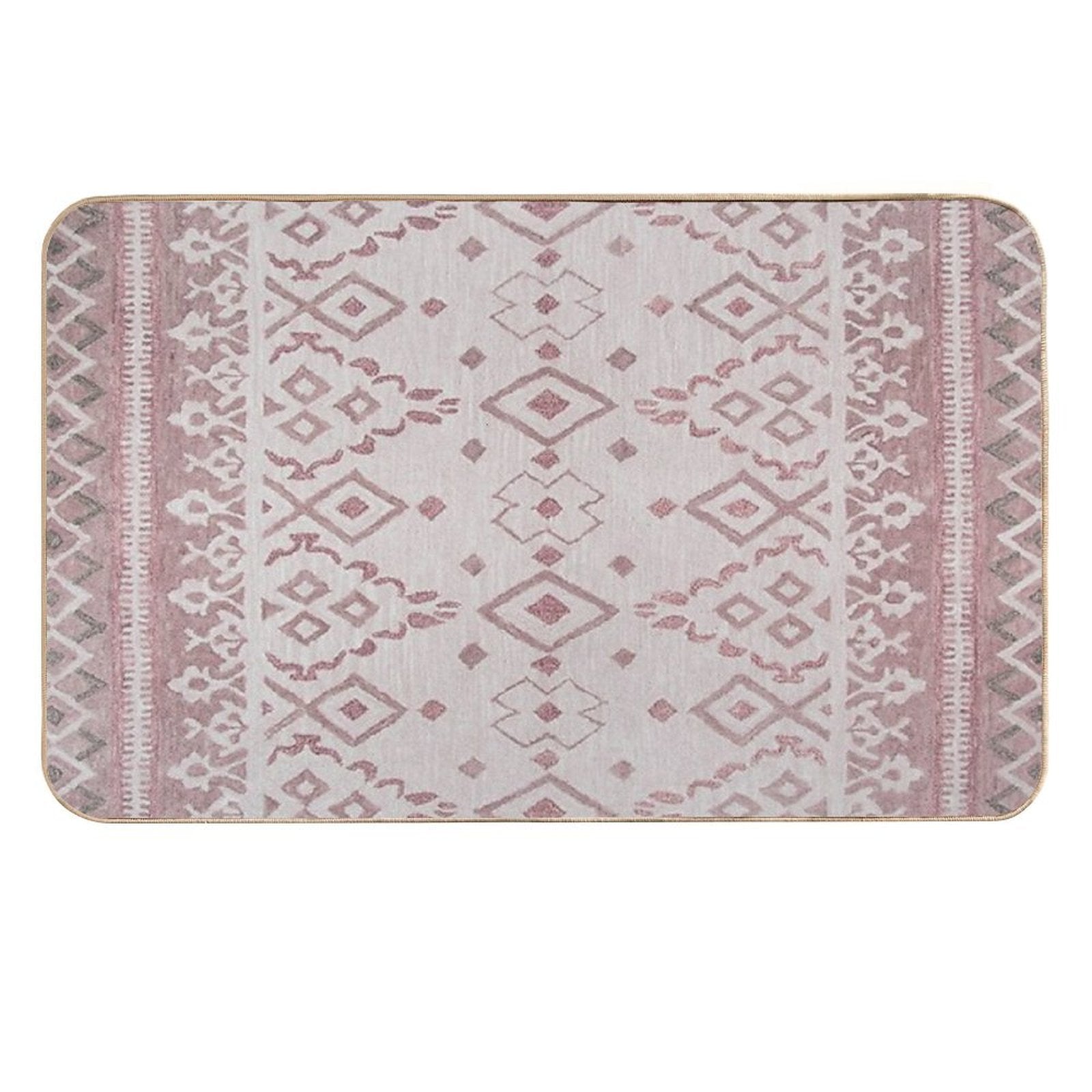 Bohemian Design Throw Pillow  Fade-Resistant Bath Mat