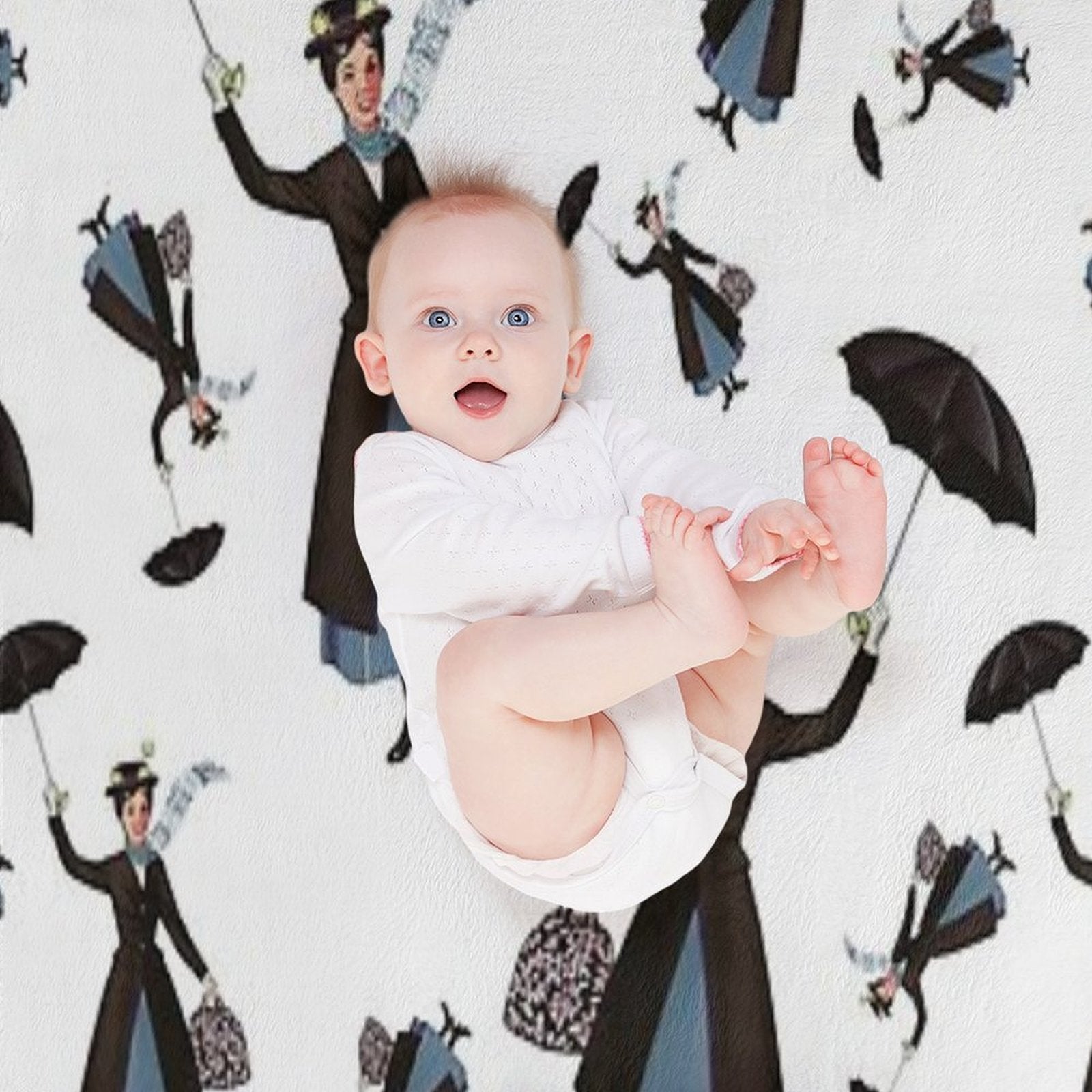 Mary Poppins Vintage (XX) Travel-friendly Throw Blanket