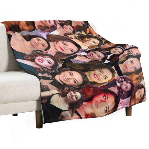 Aubrey Plaza Photo Collage Versatility Throw Blanket