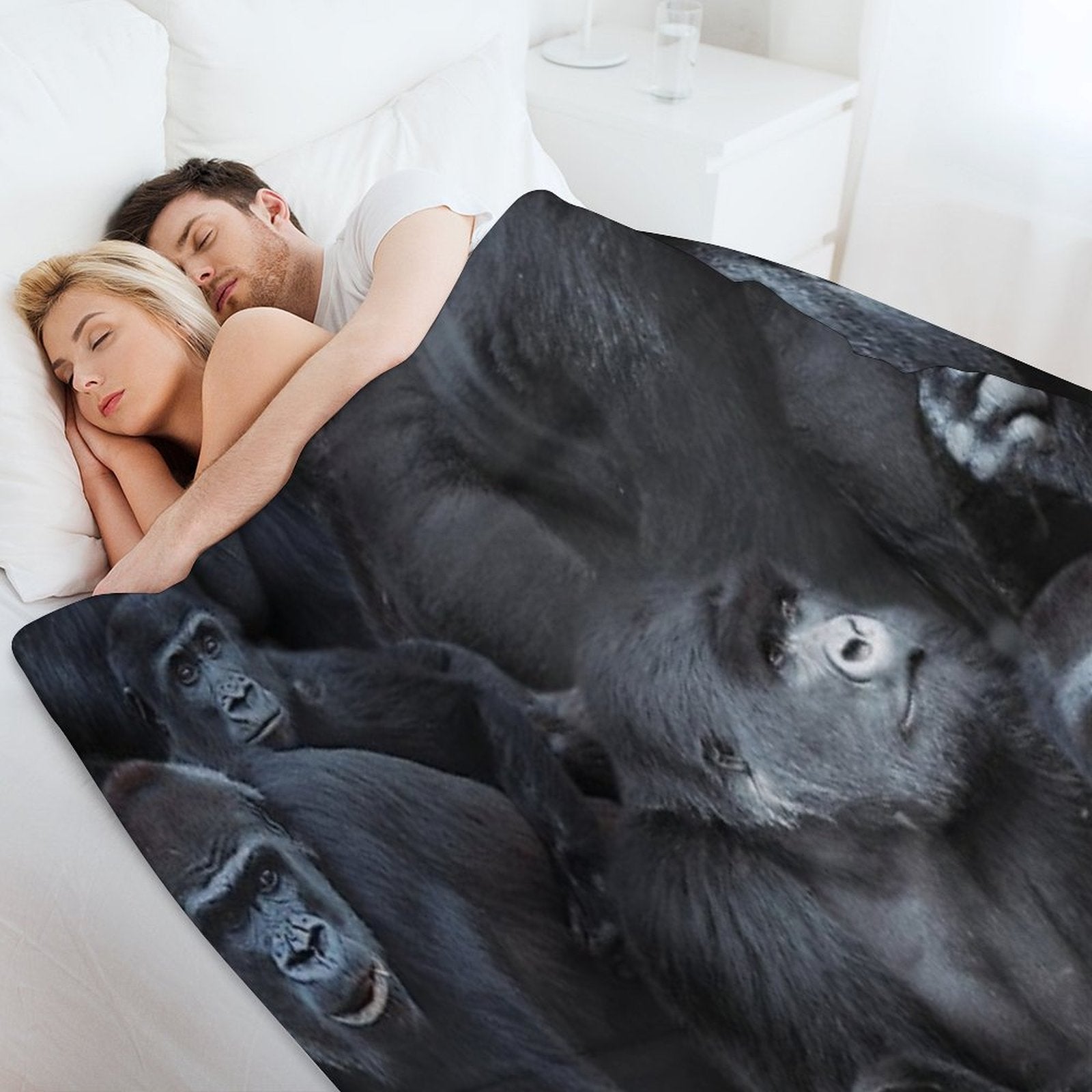 Gorillas Quick-dry Throw Blanket