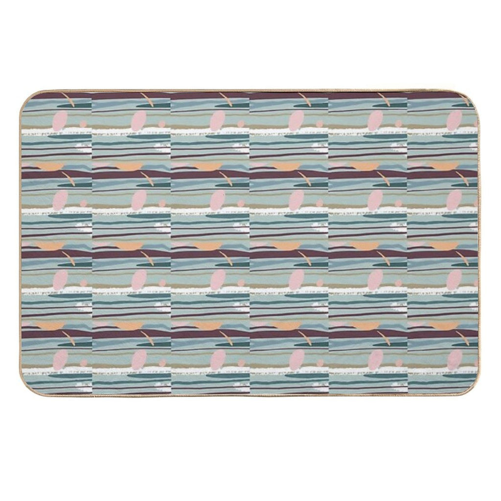 Modern Art Tile  Non-Slip Bath Mat