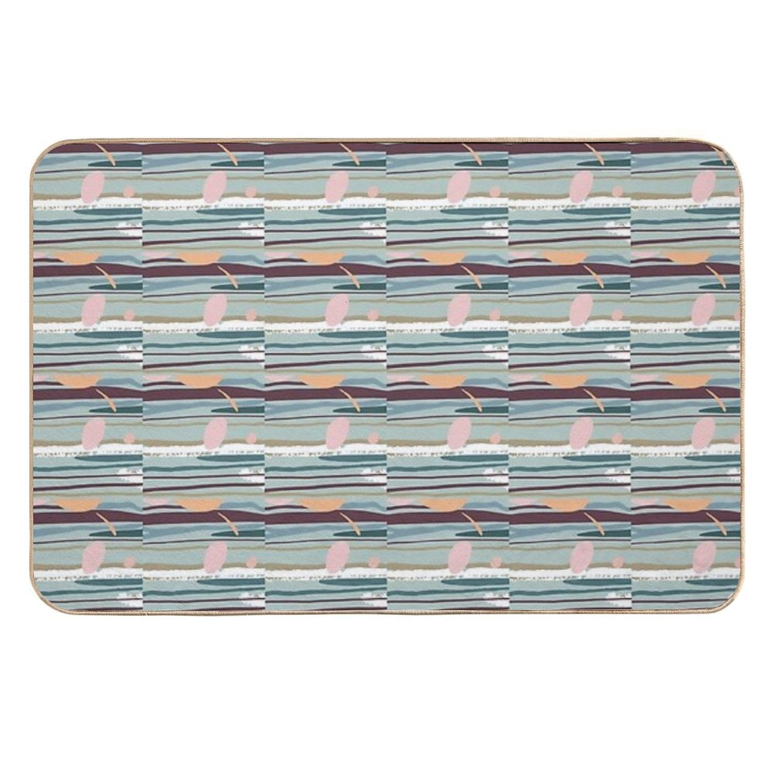 Modern Art Tile  Non-Slip Bath Mat