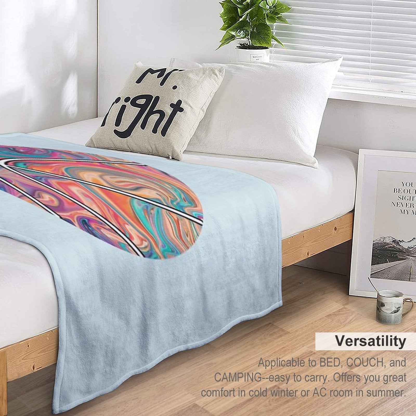 Basketball Ball Watercolors Premium Throw Blanket