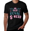 Her Royal Fiveness Girls Birthday Five Years Old Cute Kids  Durable T-Shirt