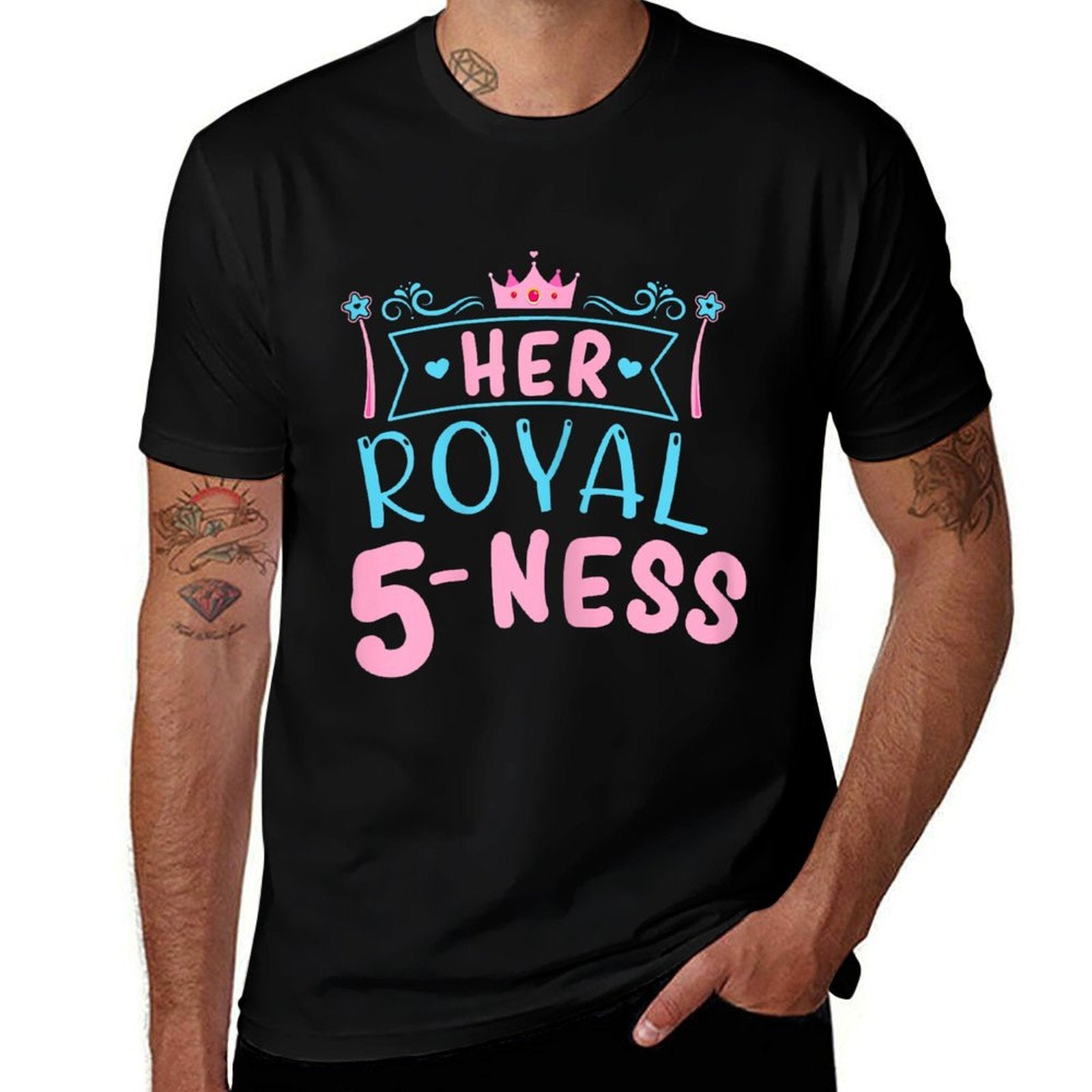 Her Royal Fiveness Girls Birthday Five Years Old Cute Kids  Durable T-Shirt