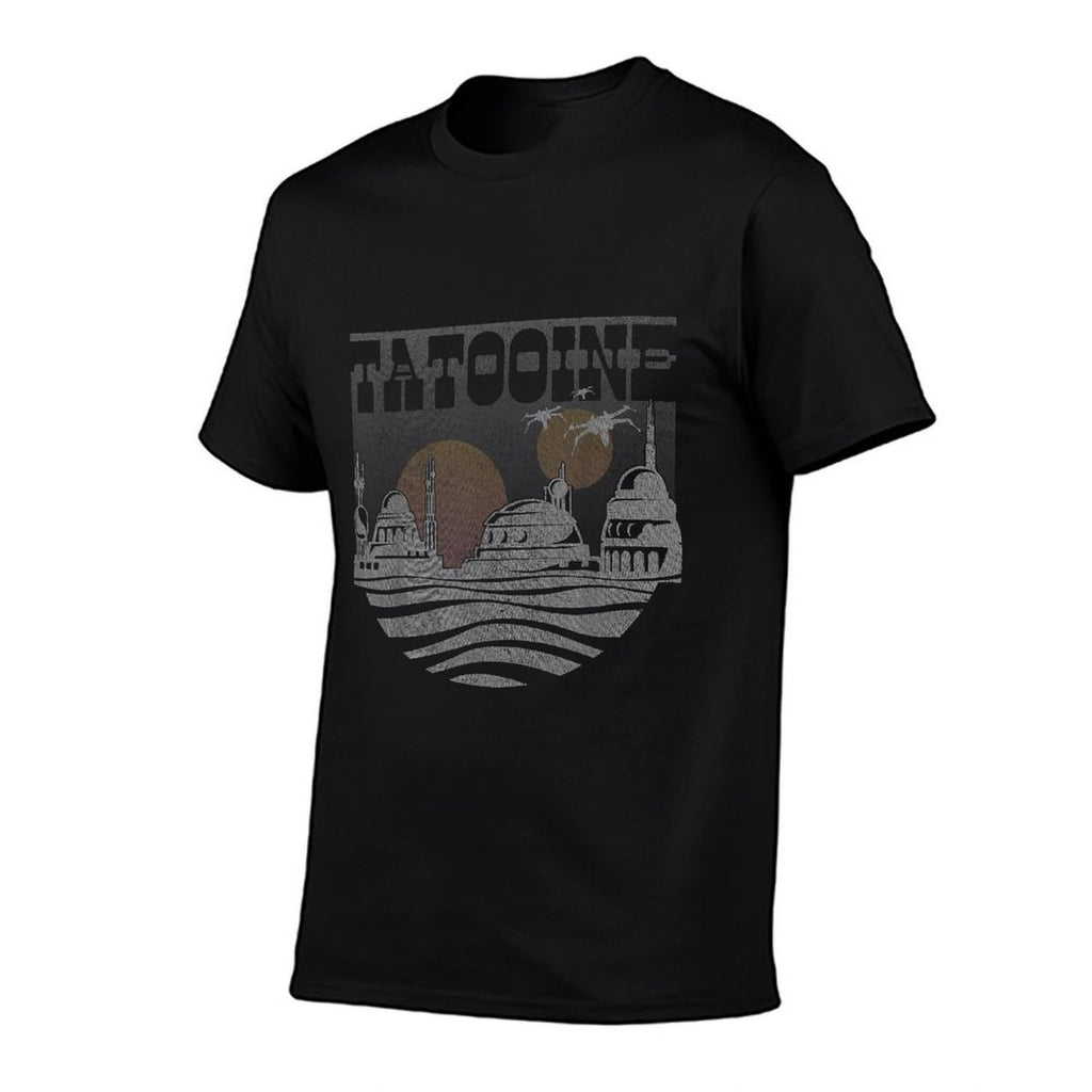 Star Wars Tatooine Landscape  Oversized Silhouette T-Shirt