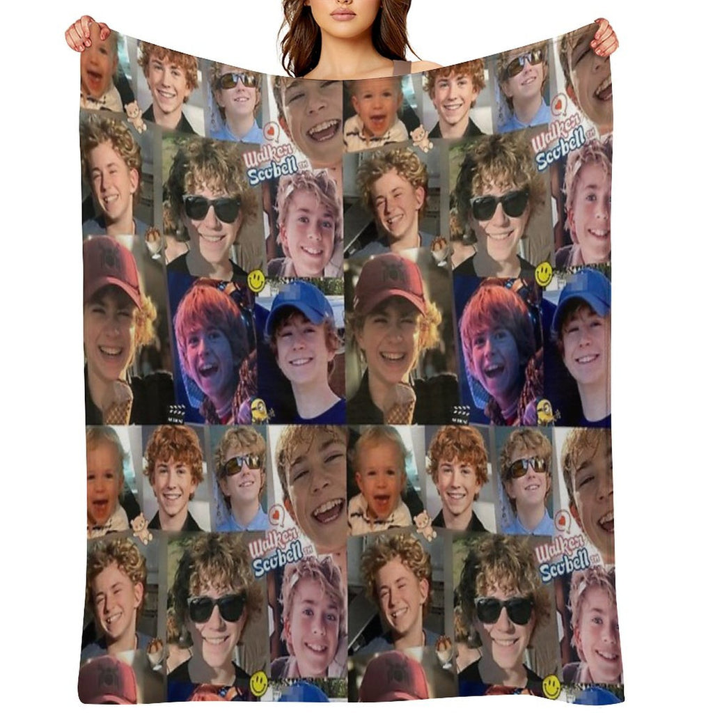 Percy Jackson Walker Scobell Collage All-season Throw Blanket
