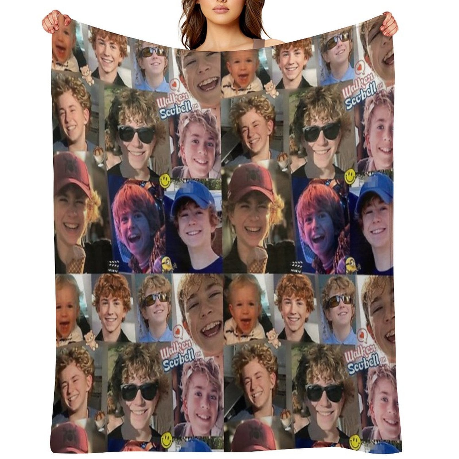 Percy Jackson Walker Scobell Collage All-season Throw Blanket
