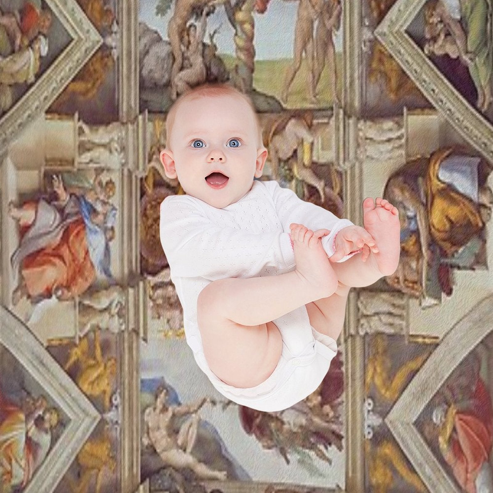 Sistine Chapel Ceiling Velvety-soft Throw Blanket