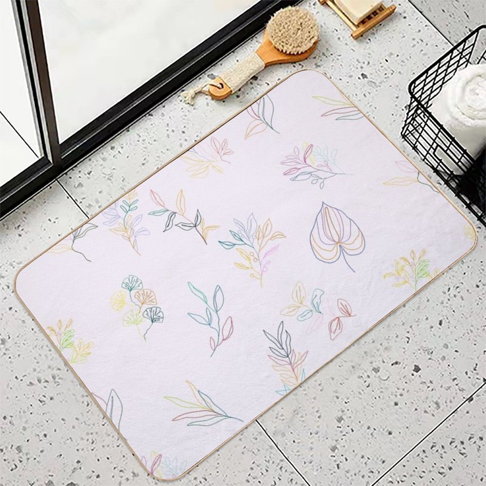 Blushing Botanicals  Dirt-Trapping Bath Mat