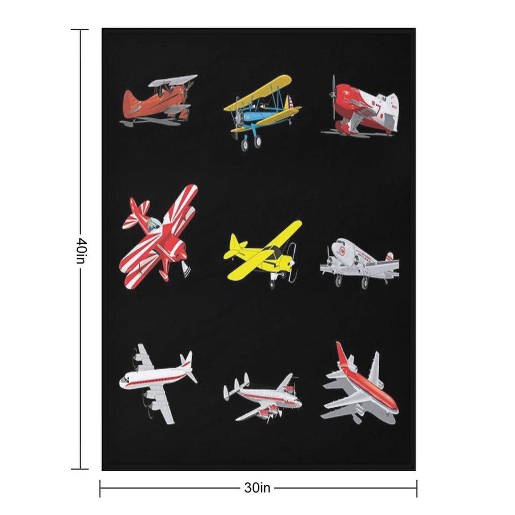 Airplanes Comfort Throw Blanket