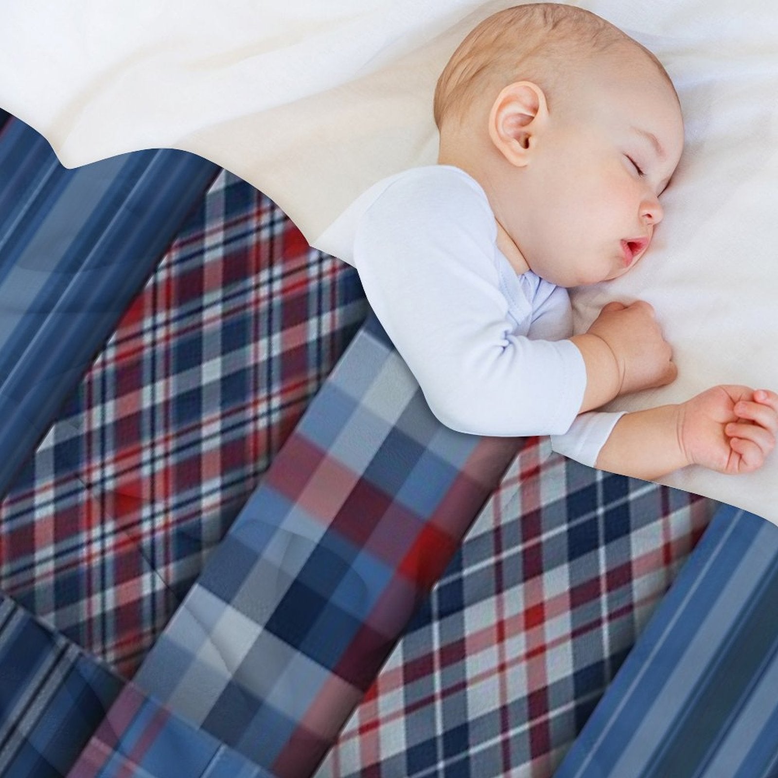 Plaid Tartan Red And Blue Quick-dry Throw Blanket