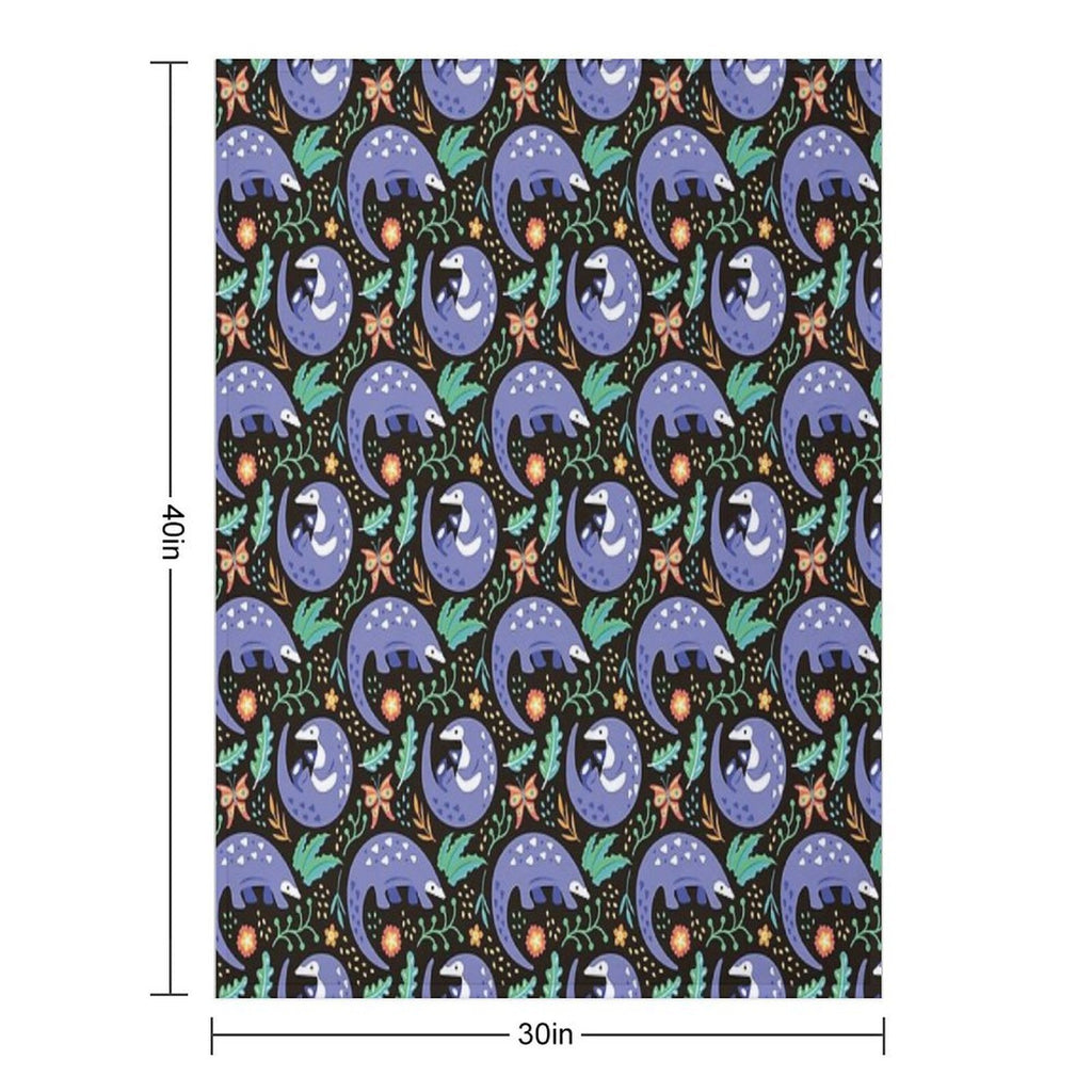 Pangolin Pattern - Tropical Pattern Anti-pilling Throw Blanket