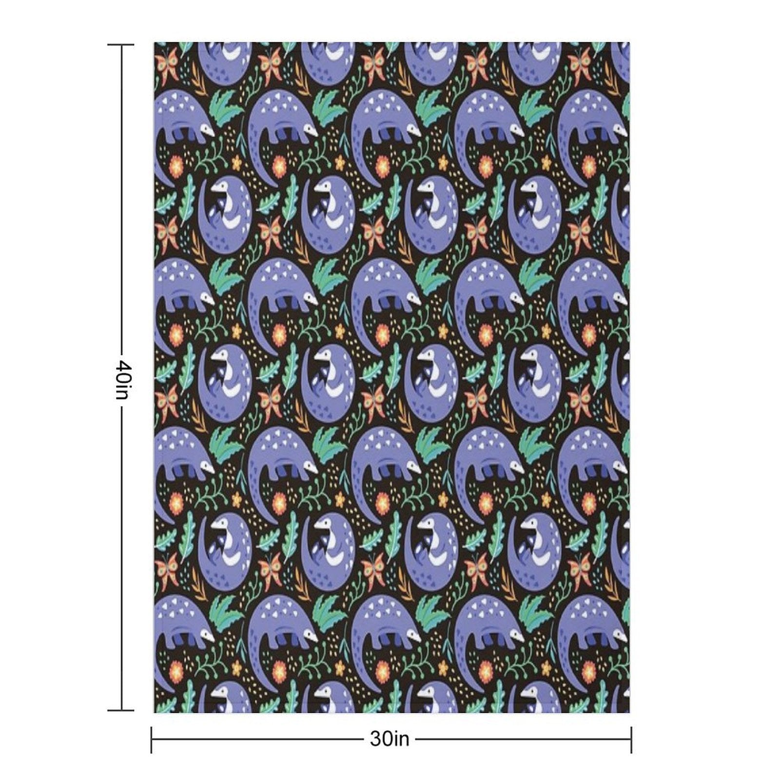 Pangolin Pattern - Tropical Pattern Anti-pilling Throw Blanket
