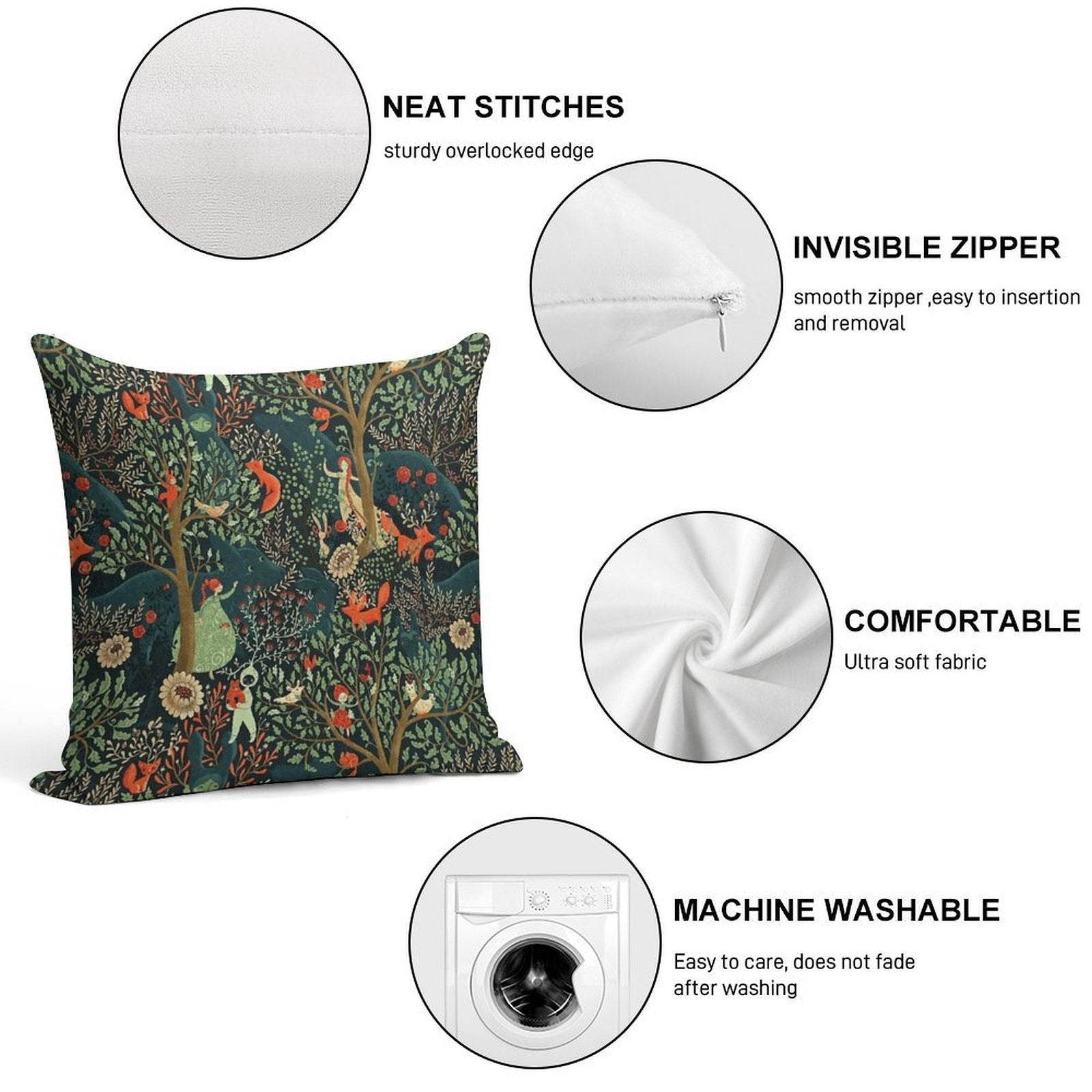 Whimsical Wonderland Soft Warmth Comfort Throw Pillow