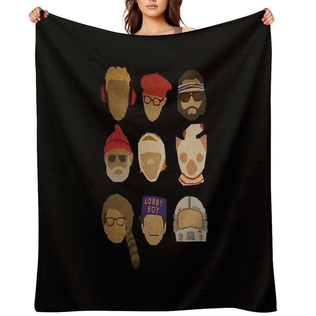Wes Anderson's Hats   Trending Tshirt Multi-functional Throw Blanket