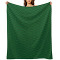 Green And Black Medallions Travel-friendly Throw Blanket