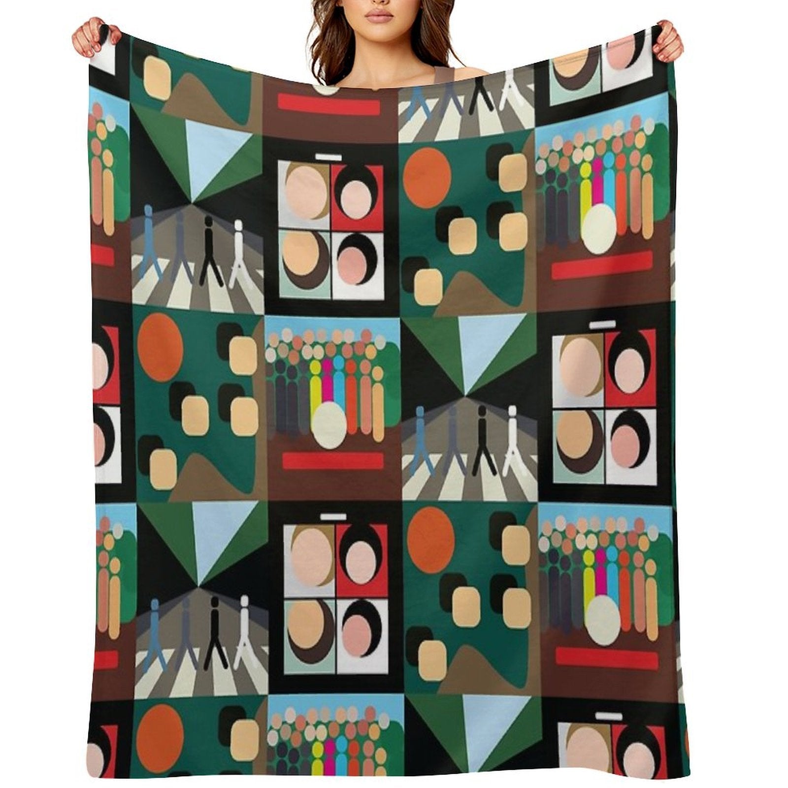 The Beatles Minimal Album Covers Compact Throw Blanket