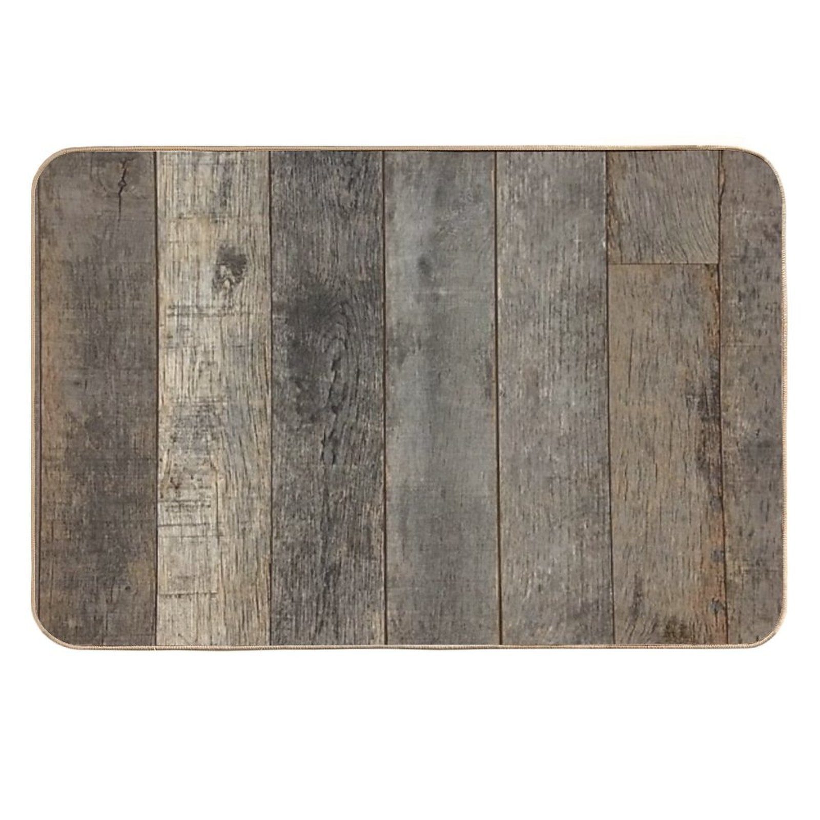 Western Country Distressed Old Barn Farmhouse Wood  Versatile Bath Mat