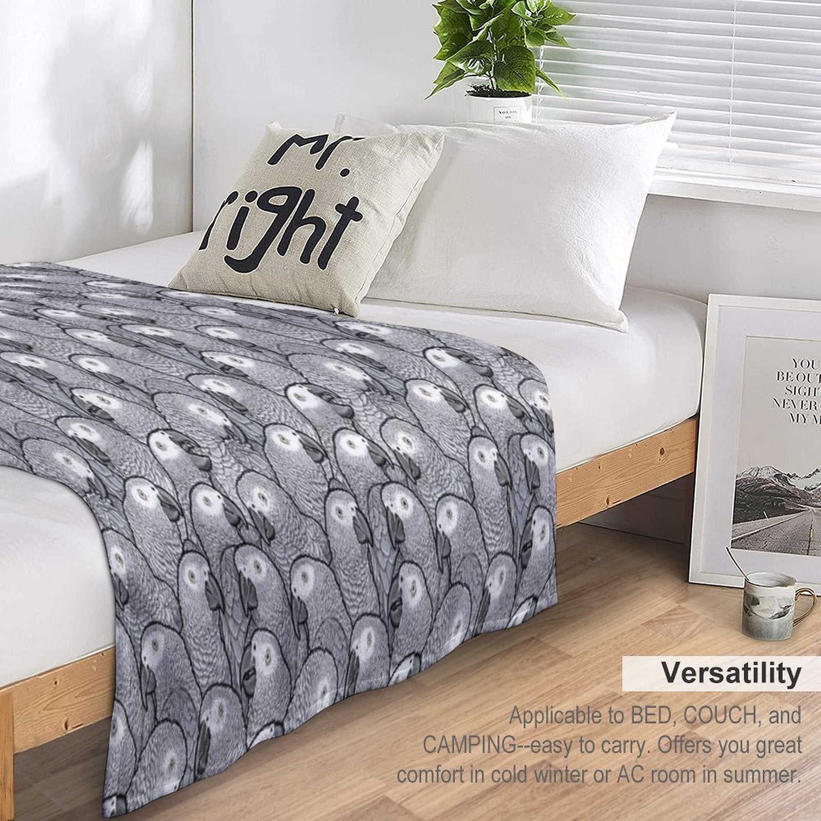 African Grey Parrots All-season Throw Blanket