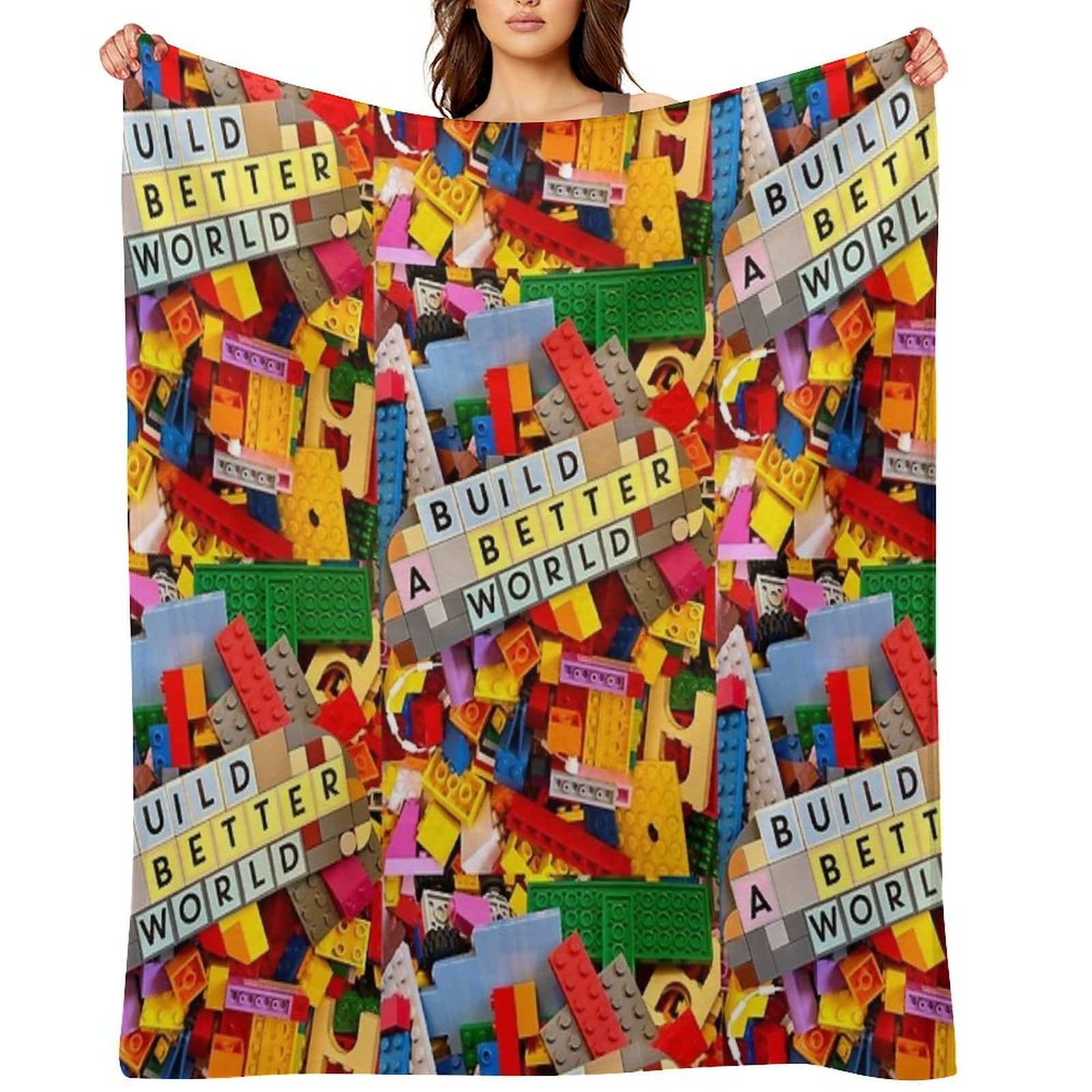 Build A Better World Plush Throw Blanket