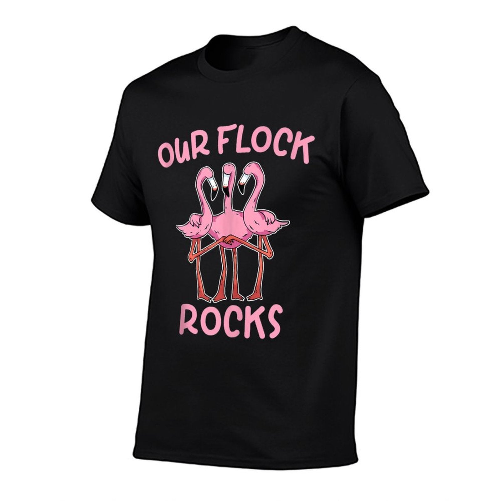 Our Flock Rocks Flamingo Matching Family Vacation Group Comfortable T-Shirt